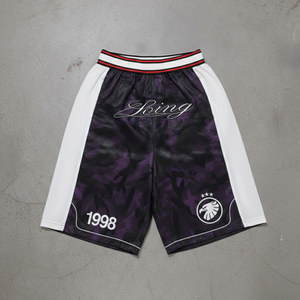 Shorts de basketball camouflage pour hommes, logo Aigle 1998, séchage rapide, taille élastique, style sportif, impression par sublimation - Product Image 6