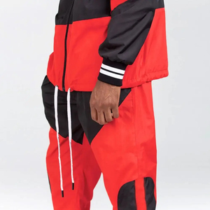 Conjunto Deportivo Personalizado de Chaqueta Cortavientos y Pantalones Rectos para Hombre, de Alta Calidad, Estilo Urbano, en Poliéster - Product Image 5