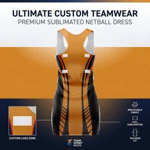 Camiseta de Netball para Mujer, Secado Rápido, Transpirable, Impresión por Sublimación, 100% Poliéster, Uniforme Personalizado para Equipo - Product Image 4
