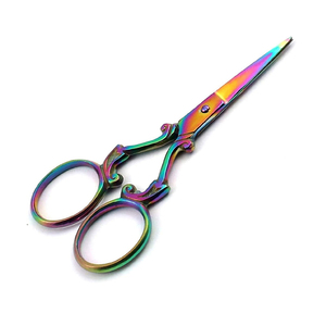 Ciseaux de barbier professionnels pour gauchers, revêtement titane, bord biseauté convexe, ciseaux de coiffure en acier inoxydable pour salon - Product Image 5