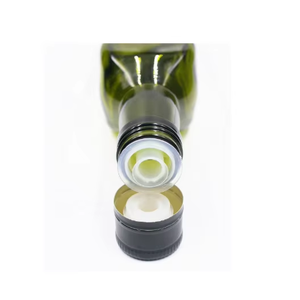 Wholesale Various Sizes Dark Green Amber Round Square Marasca Olive Oil Cork Sealed Glass <b>Bottles</b> with Labels for Liquor - Product Image 3