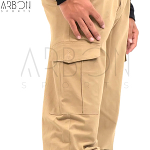 Pantalon cargo en coton léger pour homme, couleur camel, nouveau style tendance, confortable, unique, avec logo personnalisé, fournisseur fiable. - Product Image 6