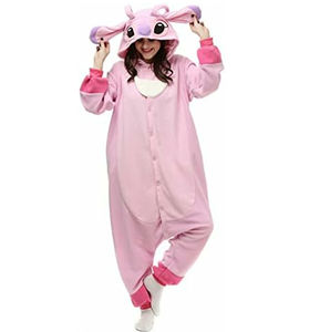 Combinaison élégante et confortable pour femmes, en tricot polaire, 100% coton, respirante, douce, rose uni, vêtements de nuit de qualité supérieure, logo sur le devant - Product Image 1