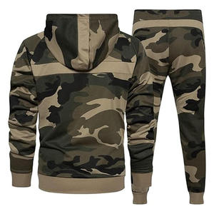Ensemble de sweat-shirt à capuche camouflage pour homme, manches raglan, tricoté, respirant, décontracté, pour l'automne - Product Image 2