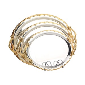 Wedding And Parties Dining Table Decorative High Grade Silver High Standard Quality Metal Serving <b>Tray</b> From Indian Supplier - Product Image 5