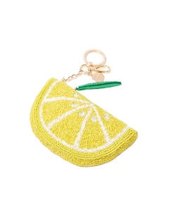 Porte-clés citron brodé de perles faites à la main accessoire coloré de style classique pour sacs sacs à main et clés pour un usage quotidien ou des cadeaux - Product Image 1