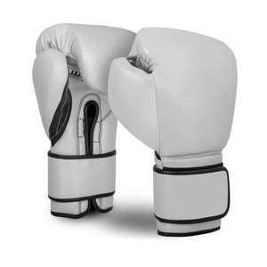 Guantes de Boxeo Personalizados de Cuero Blanco para Entrenamiento y Sparring, 10oz 12oz 14oz 16oz, Guantes de Kickboxing y Muay Thai, Marca Privada OEM - Product Image 4