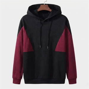 Sudadera con Capucha para Hombre, Diseño Color Block, Corte Holgado, Casual, Felpa Francesa, con Bolsillos, para Otoño - Product Image 3