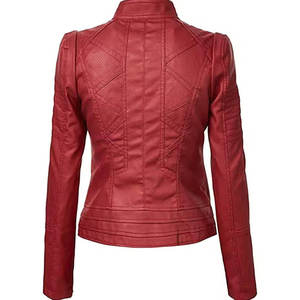 Chaqueta de Motociclista para Mujer, de Cuero Genuino, Impermeable, Transpirable, con Cierre de Cremallera, Calidad Premium, Logotipo Personalizado - Product Image 6