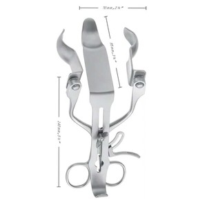 เครื่องถ่างขยายทวารหนักแบบแมนนวล Alan Parks Retractor Rectal Spreaders ได้รับการรับรองมาตรฐาน CE ใช้ซ้ำได้ โดย Metal Med Corporation รุ่น MM-0726-212 - Product Image 5
