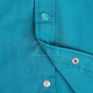 เสื้อทำงานนิรภัย แขนสั้น ทนไฟ สำหรับงานเชื่อม ผ้าฝ้าย ทนความร้อน 300-500 องศาเซลเซียส พร้อมชุดป้องกันฝุ่นละออง - Product Image 5