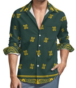 Chemises décontractées de créateur pour hommes à manches longues, 100 % coton respirant et infroissable pour l'automne - Product Image 2