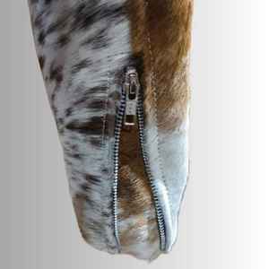 Chaqueta de Moto con Estampado Animal de Piel Sintética, Cuello Vuelto, Manga Larga, Cierre de Cremallera, Corta, para Invierno, Ropa Exterior para Mujer - Product Image 4