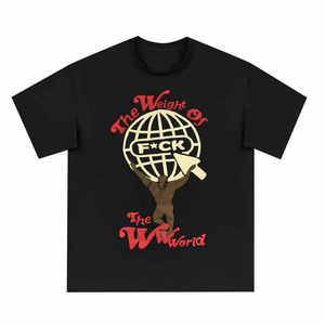 เสื้อยืดพรีเมียมดีไซน์ 100% ผ้าฝ้ายเจอร์ซีย์ สตรีทแวร์ ลายตัวอักษร พิมพ์ลายนูน 3 มิติ ทรงปกติ ใส่ได้ทั้งชายและหญิง - Product Image 6