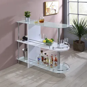 Chariot de service traiteur en métal fait main, robuste et écologique, avec cadre en acier de qualité industrielle et étagères de rangement grande capacité - Product Image 6