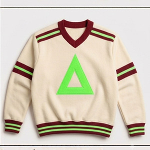 Sudadera Personalizada con Cuello en V y Letra Griega Delta, Sudadera de Fraternidad, Felpa de Algodón, Parches de Chenilla, Estilo Universitario Retro - Product Image 2