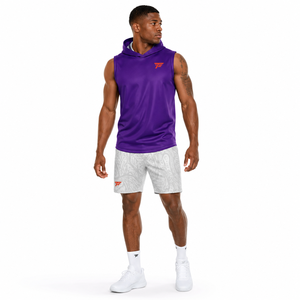 Custom Sublimated 7v7 Flag Football Uniform Sleeveless Hooded Football Jersey Shorts Set Breathable Team Training Sports Wear - Product Image 3