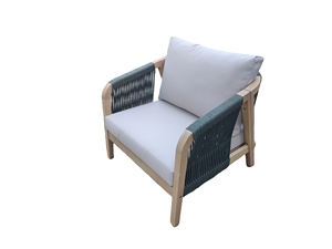 Ensemble de canapés en bois massif d'extérieur commercial moderne de luxe Conception de corde imperméable pour cours d'hôtels villas-Fabricant du Vietnam - Product Image 5