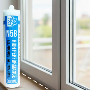 Sellador de Silicona de Curado Rápido de 300 ml en Cartucho Individual para Contratistas, Construcción, Carpintería y Embalaje - Product Image 6