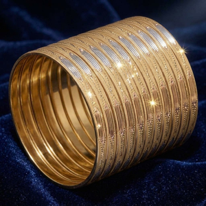 กำไลข้อมือ ORO-Z ลายเรขาคณิตสไตล์ชาติพันธุ์ ชุบทองสามสี สำหรับผู้หญิง สวมใส่ได้ทุกวัน - Product Image 4