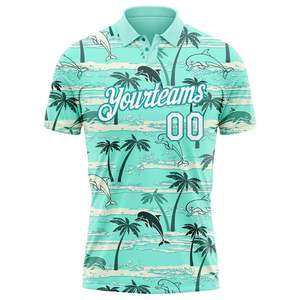 Wholesale <b>Custom</b> Polo Shirt 100% Polyester Sublimation Golf Wear Sports Team Club Uniform OEM Personalized Logo Name Printing - Product Image 2