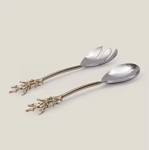 Luxury Metal Salad Server Decorative Flatware for Restaurant Buffet and Kitchen Presentation - Product Image 1