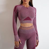 Ensemble de vêtements de sport pour femmes : Leggings côtelés respirants et élégants avec soutien-gorge de sport ajustable à logo frontal, maintien élevé, pour la course, la gym et le fitness