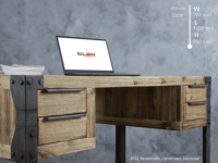 Bureau de travail moderne minimaliste en métal et bois de la marque LBN - Utilisation commerciale, mobilier de maison/bureau, personnalisable OEM/ODM Vietnam