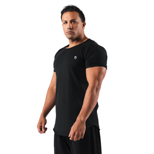 Camiseta Negra de Manga Corta con Cuello Redondo para Hombre, Ropa Casual Cómoda, Ropa Deportiva de Alta Calidad, Camiseta de Gimnasio al por Mayor - Product Image 3