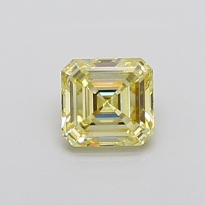 Diamant de laboratoire CVD de haute qualité 0,91 CT, taille Asscher, jaune fantaisie, clarté VS2, finition EX, certifié IGI, fabricant de diamants - Product Image 1