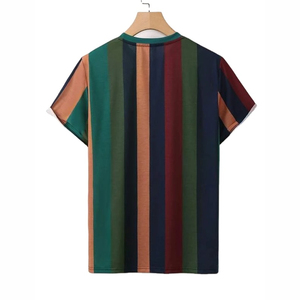 เสื้อยืดผู้ชายทรงเข้ารูป ดีไซน์สำหรับนักกีฬา ผ้าฝ้ายผสมยืดหยุ่น แขนสั้น เหมาะสำหรับการเพาะกายและการฝึกออกกำลังกาย - Product Image 5