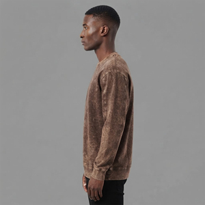 Sudadera de Felpa 100% Algodón OEM para Invierno, 500 GSM, Tallas Grandes, Lavado Ácido, Apliques, Bordado, Logotipo Personalizado, Estilo Holgado para Hombre - Product Image 6
