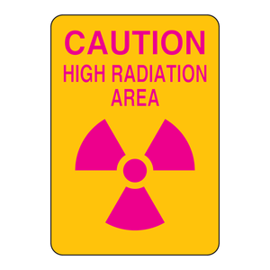 Señal de Advertencia de Alta Radiación, Señal de Seguridad para Laboratorio Reflectante Amarillo/Negro de Alta Visibilidad de Brady - Product Image 2