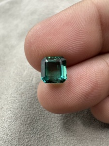 Aguamarina natural de corte hexagonal verde, piedra preciosa suelta para la fabricación de joyas - Product Image 2