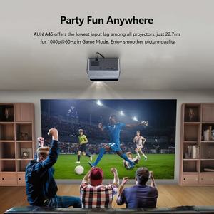 Projecteur AUN A45 natif 1080p du fabricant, Android FHD, pour utilisation en extérieur, courte distance, dropshipping, projecteur de jeu, multimédia économique - Product Image 5