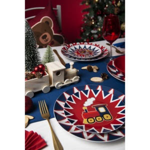 Runner da Tavolo Excelsa Panama in Cotone 140x45 Cm Blu - Product Image 3