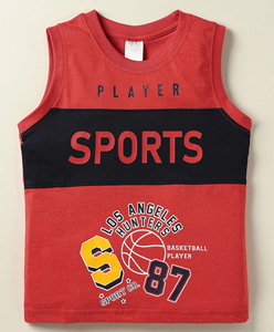 Conjunto de camiseta de algodón sin mangas y pantalones cortos a juego para bebés, ropa deportiva para niños, conjunto de camiseta sin mangas, uniforme de baloncesto para niños - Product Image 3