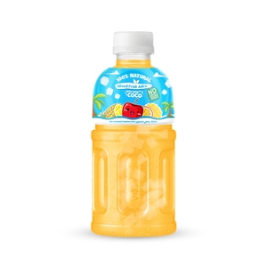 น้ำผลไม้100% พร้อมเครื่องดื่ม Nata de COCO ขวด10.80 fl.oz ผลิตน้ำผลไม้ผสมมะพร้าวเยลลี่ - Product Image 6