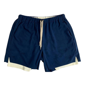 Shorts de Playa para Hombre, Color Verde Oliva, de Secado Rápido, con Cordón Ajustable, Tejido de Poliéster, Color Sólido, Cintura Media, Casuales - Product Image 4