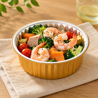 Bol en aluminium moulé en pulpe de qualité alimentaire WB Gold, robuste et jetable, 1370 ml, résistant au four, pour rôtir