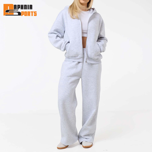 Conjunto de Sudadera Corta con Cremallera y Pantalones Deportivos de Alta Calidad 2026 para Mujer, con Estampado Personalizado, Conjunto de 2 Piezas, Chándal para Mujer - Product Image 3