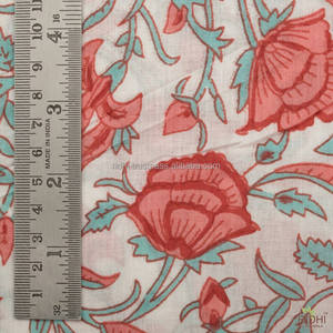 Vente chaude indien Floral main bloc imprimé 100% coton tissu tissu pour femmes vêtements rideaux artisanat sacs revêtements extérieurs - Product Image 2