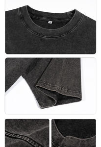 Camiseta de hombre 100% algodón con lavado ácido, manga larga, corte oversize, hombros caídos, estilo urbano, corte holgado, lavado mineral - Product Image 5