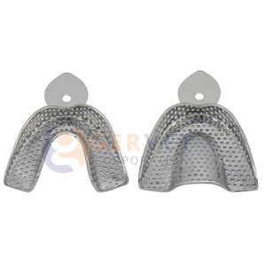Plateau d'empreinte dentaire médical professionnel en acier inoxydable, fabriqué manuellement, réutilisable, prix raisonnable, en stock - Product Image 3