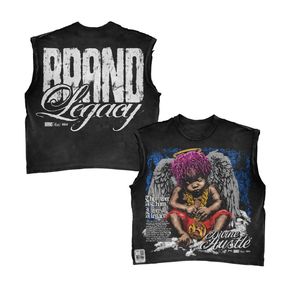 Camisetas Personalizadas con Logotipo para Hombre, 100% Algodón, Talla Grande, Estilo Vintage, Corte Holgado Informal, Estampado Digital con Letras, Impresión DTG - Product Image 4