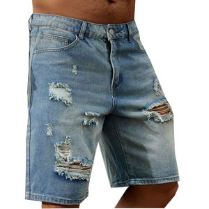 Shorts de Mezclilla para Hombre, Estilo Urbano de Verano, Jeans Casuales Vintage, Alta Calidad, Transpirables, Cómodos, Corte Recto, Detalles Desgastados - Product Image 4