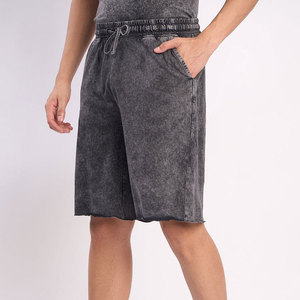 Nouveauté en promotion : Short décontracté pour homme en coton 100% respirant, style unique, effet délavé à l'acide - Product Image 3