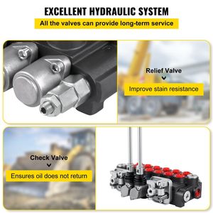 Valvola Idraulica Tuspuzz a 6 Bobine per Caricatore, 11 GPM, Valvola di Controllo Direzionale con Pressione di 4500 PSI - Product Image 5