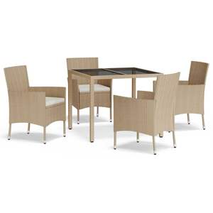 Juego de 4 Muebles de Jardín para Comedor en Color Beige - Product Image 2