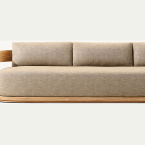Canapé en teck le plus vendu, avec structure en bois et assise en mousse souple, design moderne, idéal pour le salon d'une maison ou d'une villa - Product Image 6